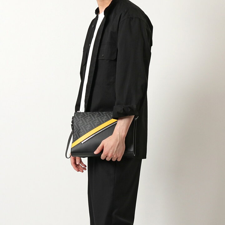楽天市場】FENDI フェンディ 7VA491 A9XS フラット スリム クラッチ 