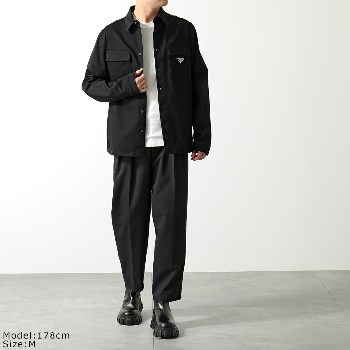 楽天市場】PRADA プラダ シャツジャケット SC619 108I メンズ コットン 