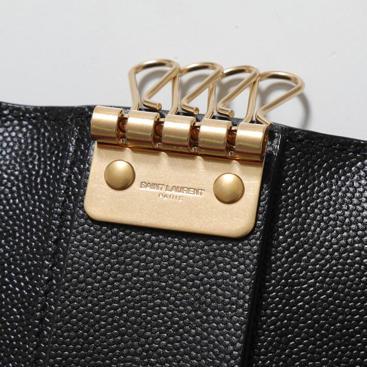 極美品 すべる サンローラン パリ カサンドラ YSL 6連 レザー キー 