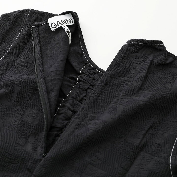 楽天市場】GANNI ガニー ブラウス Stretch Jacquard Ruched Blouse  