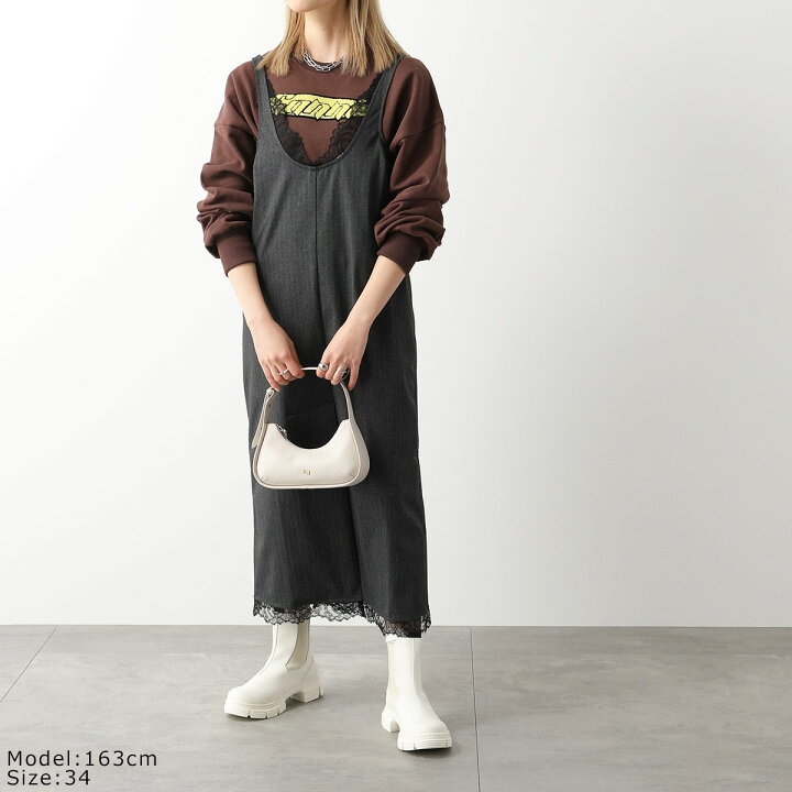 楽天市場】GANNI ガニー ワンピース Drapey Suiting U-neck Midi Dress 