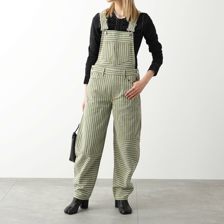 楽天市場】GANNI ガニー サロペット Stripe Denim Overalls J1106 6596 