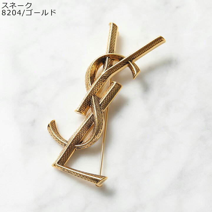 イヴサンローラン YVES SAINT LAURENT ブローチ 金属素材 なつかしかっ  