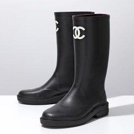 CHANEL シャネル ロングブーツ G39620 X56326 レディース ラバー レインブーツ CCロゴ ハーフ丈 シューズ 長靴 靴 94305