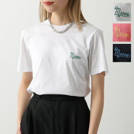 MARNI マルニ Tシャツ 【1枚単品】THJE0211X0 UTCZ68 レディース 半袖 クルーネック 無地 カットソー コットン ロゴ刺繍 カラー3色