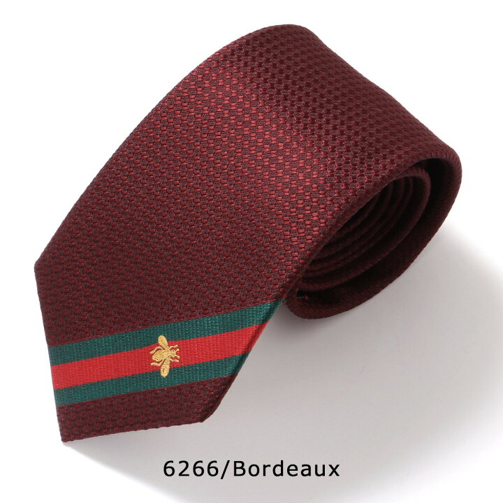 楽天市場 Gucci グッチ 4e002 カラー3色 シルク ネクタイ ジャガード ウェブライン Bee ビー 柄 メンズ Cp Fivee インポートセレクト Musee