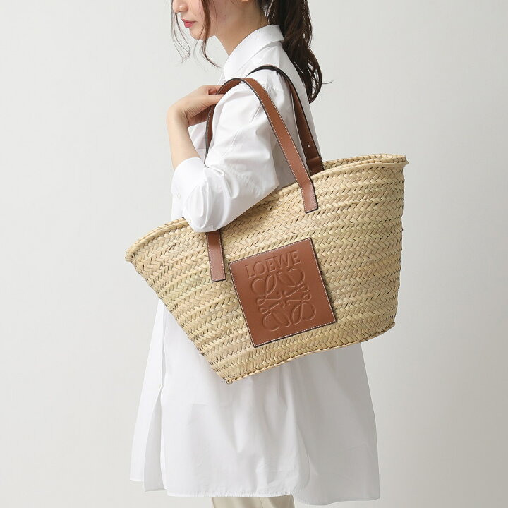 楽天市場】LOEWE ロエベ 327.02.S81 BASKET LARGE BAG ラフィア×レザー  