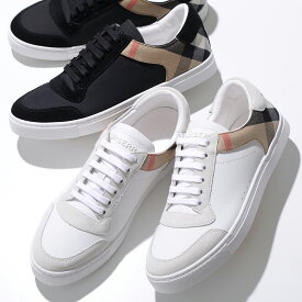 BURBERRY バーバリー スニーカー NEW REETH LOW 8024125 8024124 メンズ レザー スエード ハウスチェック コットンスニーカー NEW REETH LOW ローカット ロゴ 靴 カラー2色【cp_ten】