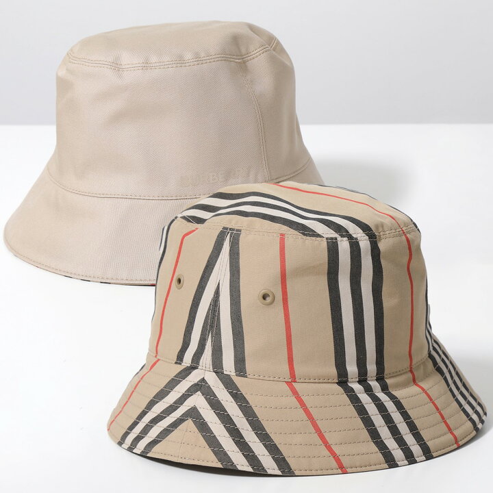 楽天市場】BURBERRY バーバリー バケットハット REV ICON STRP BUCK 
