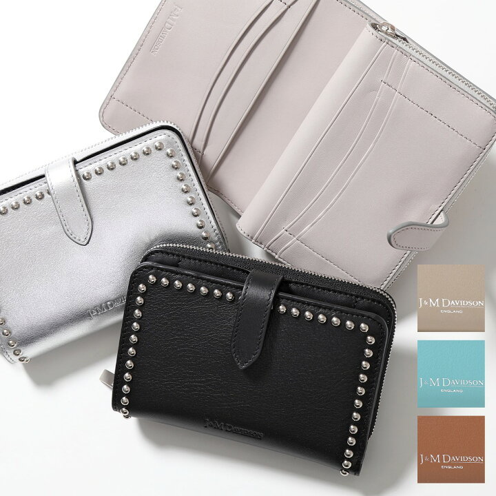 楽天市場】J&M DAVIDSON 二つ折り財布 MEDIUM ZIP AROUND WALLET WITH  