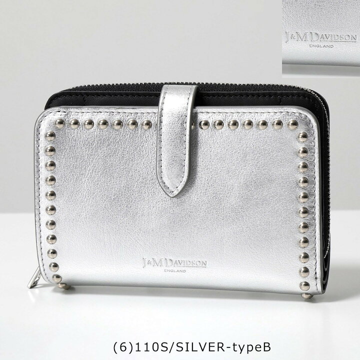 J&M DAVIDSON シルバー折り畳み財布 【公式通販】