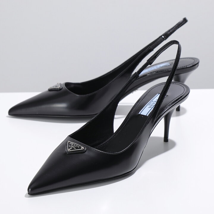 PRADA ハイヒール エナメル バックル ビムラムソール ブラック 2249T 