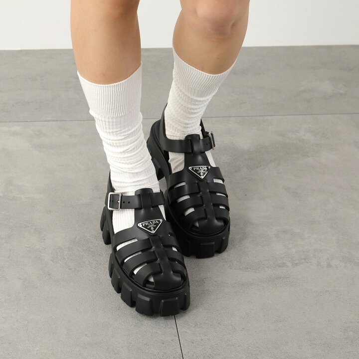 PRADA プラダ モノリスラバーサンダル 