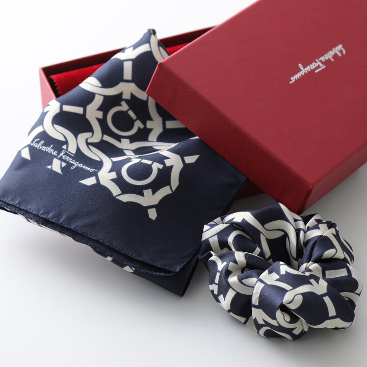 楽天市場】SALVATORE FERRAGAMO フェラガモ シュシュ+スカーフ 34 0318  