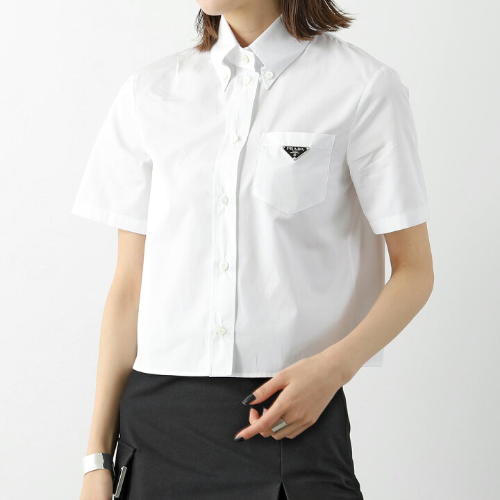 楽天市場】PRADA プラダ ポプリン シャツ P419G 1XV2 レディース  