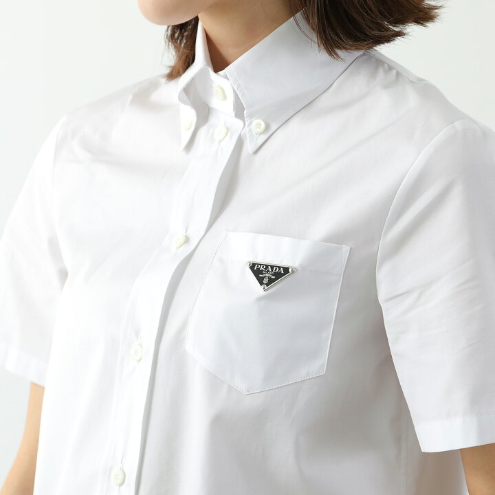 楽天市場】PRADA プラダ ポプリン シャツ P419G 1XV2 レディース  