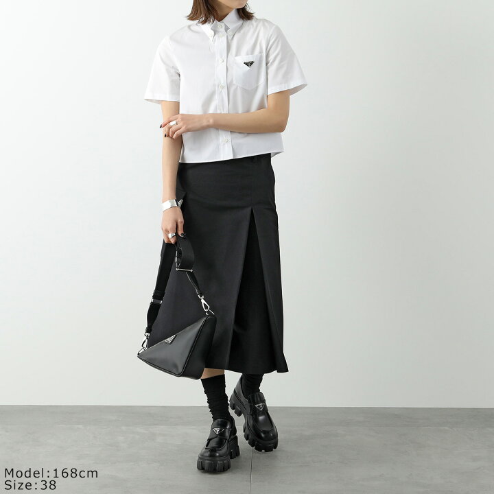 楽天市場】PRADA プラダ ポプリン シャツ P419G 1XV2 レディース  