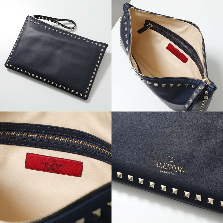 楽天市場】VALENTINO ヴァレンティノ クラッチバッグ Rockstud 