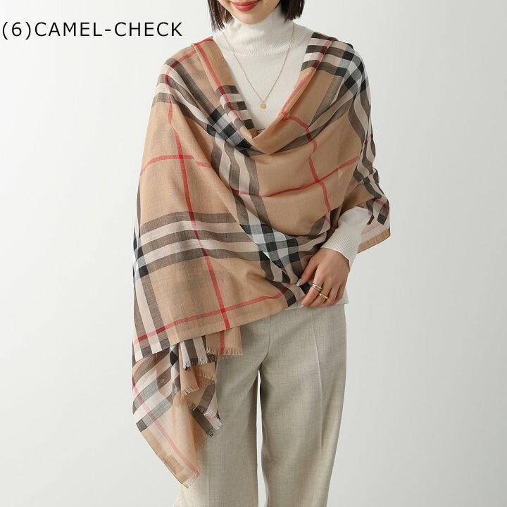 楽天市場】BURBERRY バーバリー ストール GIANT CHECK GAUZE  