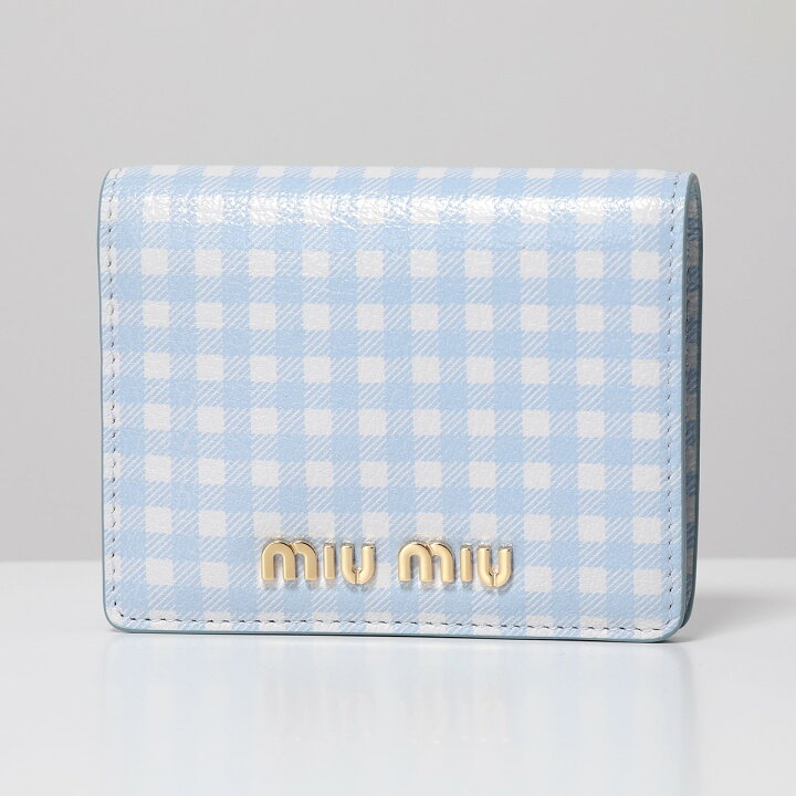 楽天市場】MIUMIU ミュウミュウ 二つ折り財布 MADRAS マドラス 5MV204  
