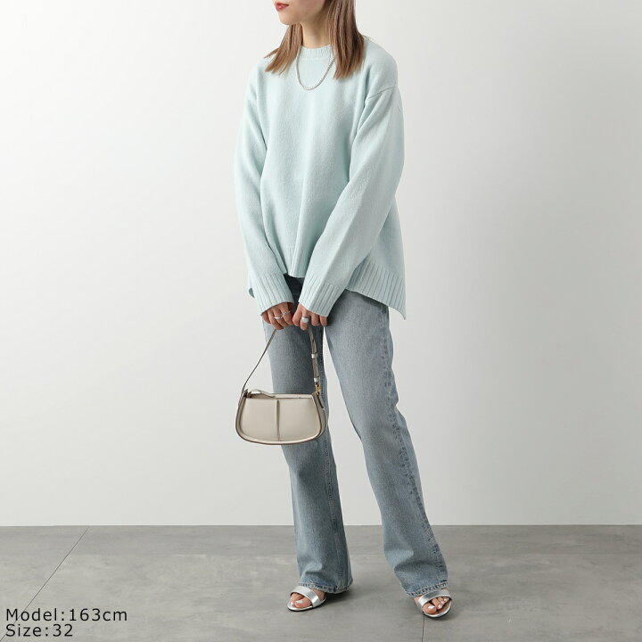 ジルサンダー JIL SANDER リブ ニット レザー プルオーバー トップス