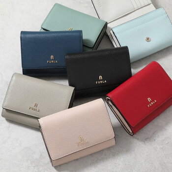 Furla フルラ 二つ折り財布 CAMELIA M カメリア WP00325 ARE000 レディース レザー メタルロゴ ミニ財布 カラー7色【po_sannn】