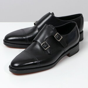 JOHN LOBB �W�������u ���U�[�V���[�Y WILLIAM PD �E�B���A�� 228032L �����Y CALF �J�[�t ���U�[ �_�u�������N �X�g���[�g�`�b�v �v�C BLACK
