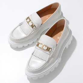 TODS トッズ ローファー XXW08J0GF80RXN レディース Tチェーン メタル フリンジ レザーシューズ チャンキーソール ラバーソール 靴 B015