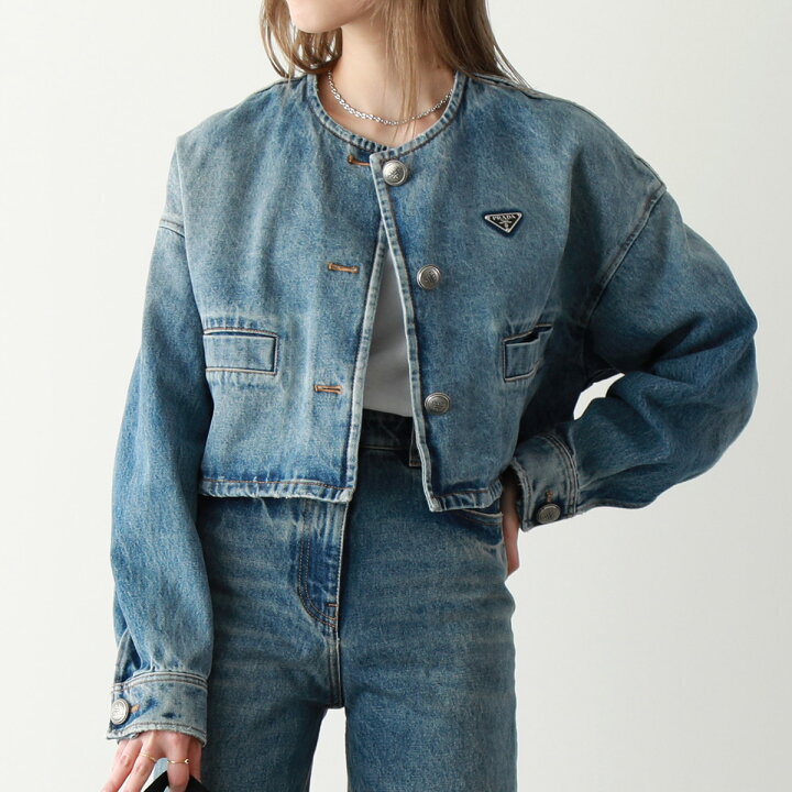楽天市場】PRADA プラダ デニムジャケット GFB297 12O0 レディース  
