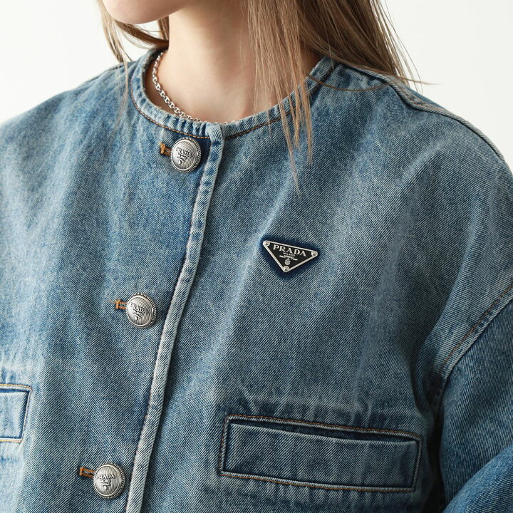 楽天市場】PRADA プラダ デニムジャケット GFB297 12O0 レディース  