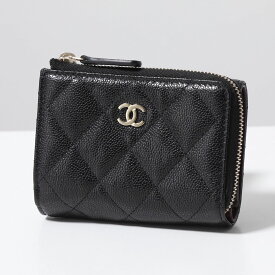 CHANEL シャネル 三つ折り財布 AP3177 B10583 レディース MATELASSE マトラッセ キャビアスキン キルティングレザー ミニ財布 豆財布 ココマーク CCマーク C3906