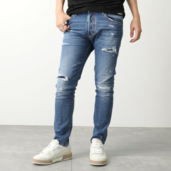 ☆★VIP価格★☆『Dsquared2』ダメージ ストレートジーンズ