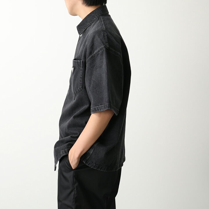 楽天市場】PRADA プラダ デニム 半袖シャツ Denim Short Sleeve Shirt 