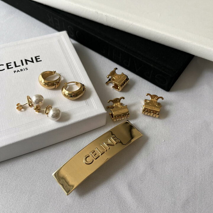 楽天市場】CELINE セリーヌ ヘアクリップ MINI HAIR CLAWS 46Y846BSL 