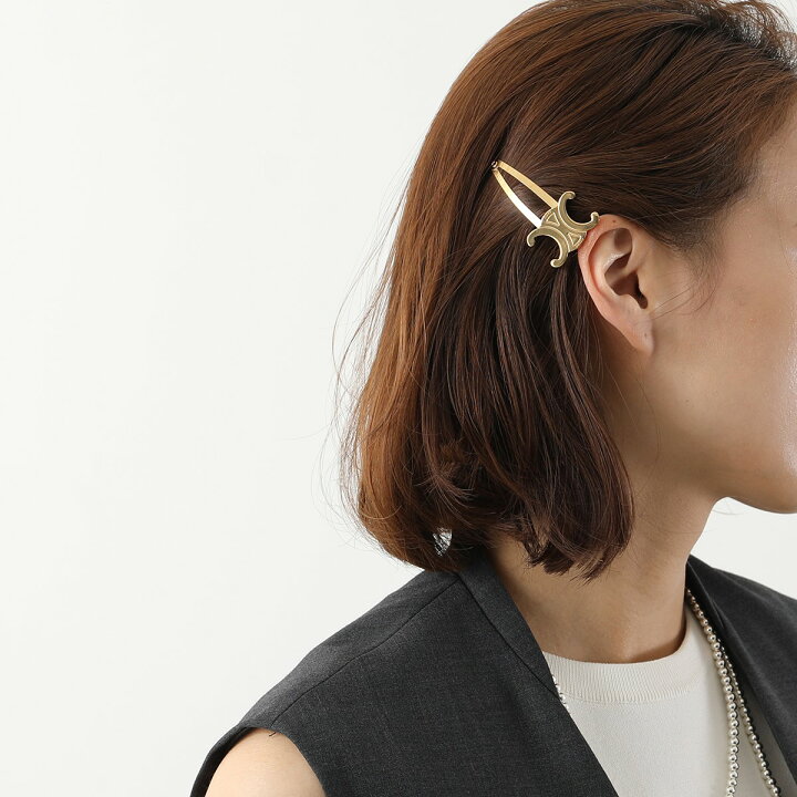 楽天市場】CELINE セリーヌ ヘアクリップ Snap Hair Clip 