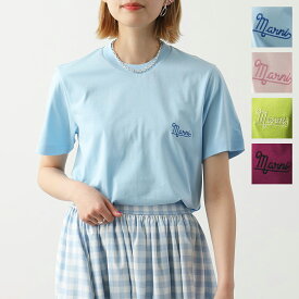 MARNI マルニ Tシャツ 【1枚単品】 THJE0211X0 UTCZ68 レディース 半袖 クルーネック カットソー コットン ロゴ刺繍 ワンポイント カラー4色