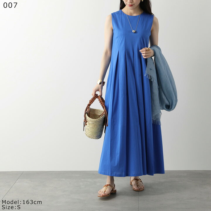 お値下げMax Mara 上品水色保護者会、食事会にも爽やか七分袖ワンピース