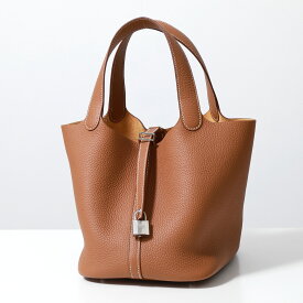 エルメス ピコタン Picotin Lock MM 22 ピコタンロック レディース レザー ハンドバッグ U刻印 カデナ付き SV 鞄 GOLOD ゴールド シルバー金具