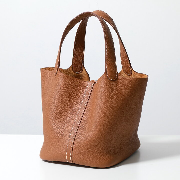 Hermès ピコタン (Pikotan) Z刻 ブラウンレザートートバッグ