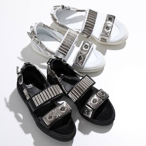 TOGA PULLA �g�[�K �v���� �T���_�� METAL SNEAKER SANDALS AJ664 ���f�B�[�X �X�g���b�v ���^���p�[�c �X�E�F�[�h ���U�[ �t���b�g �V���[�Y �C �J���[2�F