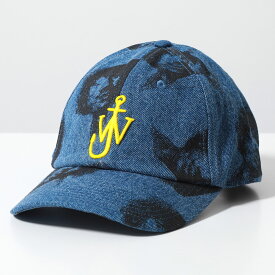 JW ANDERSON ジェイダブリューアンダーソン ベースボールキャップ AC0198 FA0253 メンズ デニム 総柄 ロゴ刺繍 帽子 861/BLUE/YELLOW