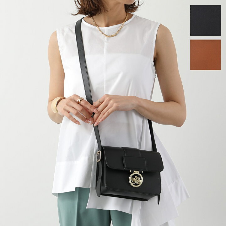 LONGCHAMP ブラックレザー ショルダーバッグ 楽天市場】Longchamp  