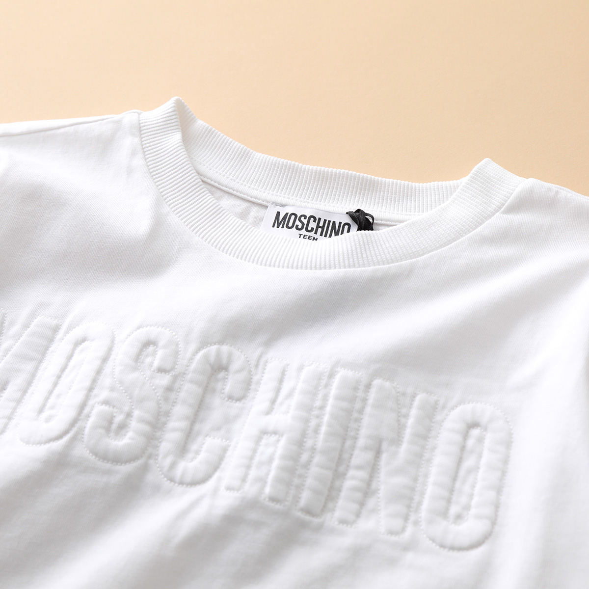 MOSCHINO KIDS モスキーノ キッズ 半袖Tシャツ HYM02L LAC01 ガールズ ボーイズ コットン ロゴT クルーネック カラー3色  | インポートセレクト musee