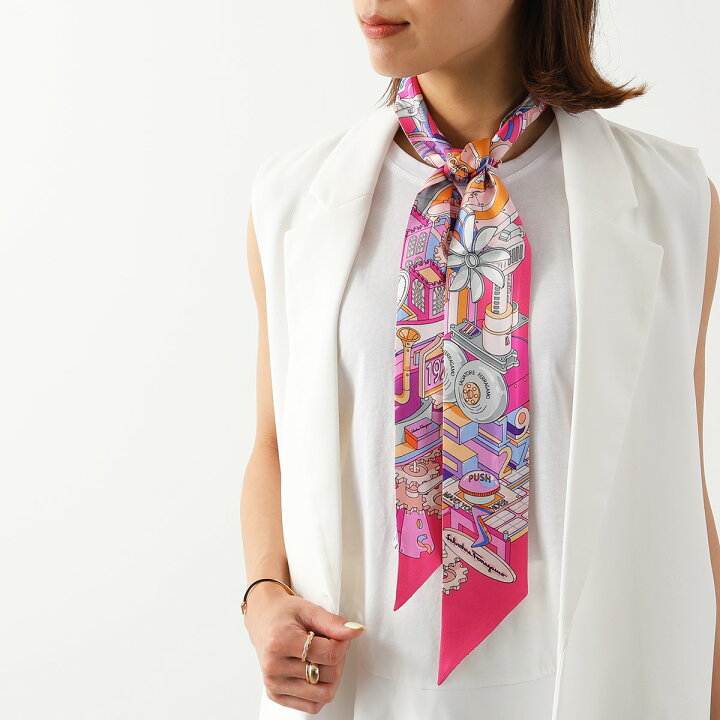 楽天市場】SALVATORE FERRAGAMO フェラガモ リボン スカーフ 32 0438  