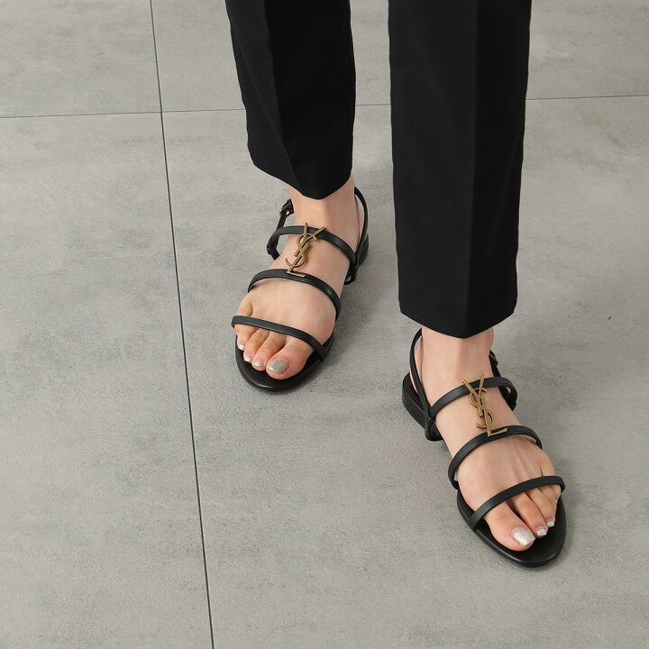楽天市場】SAINT LAURENT サンローラン フラットサンダル 652758 BDATT  