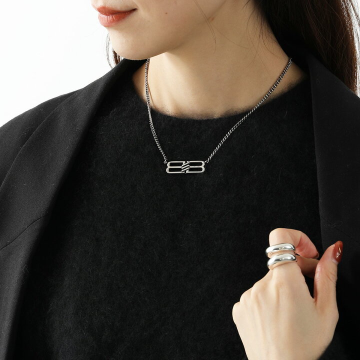 楽天市場】BALENCIAGA バレンシアガ ネックレス BB ICON コイン 696223  