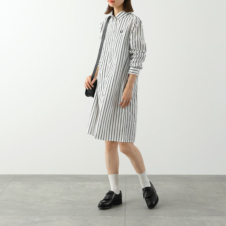 楽天市場】FRED PERRY フレッドペリー ワンピース STRIPED SHIRT DRESS  