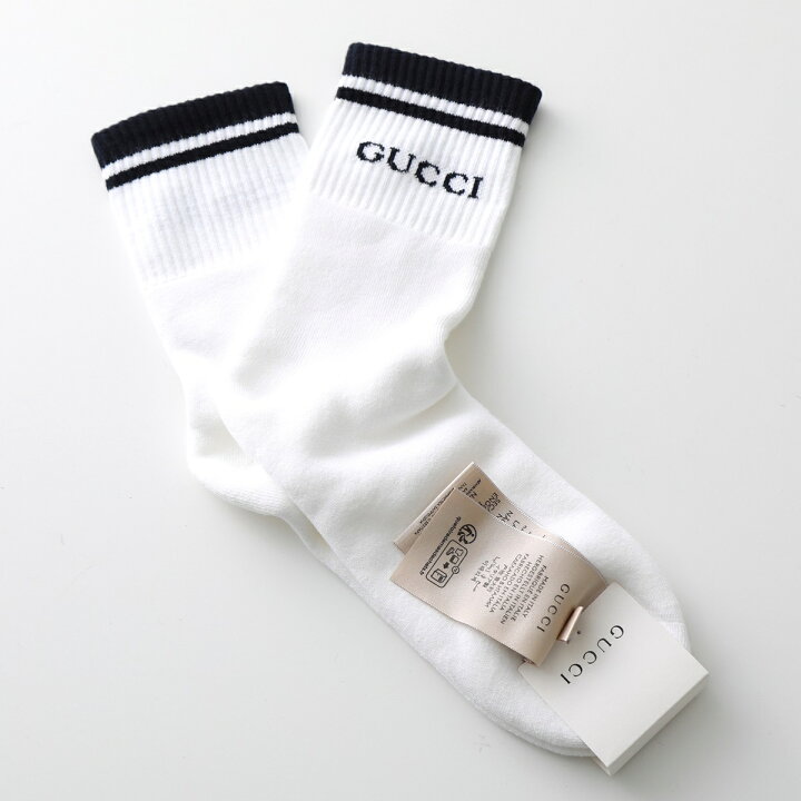 楽天市場】GUCCI グッチ ソックス 496493 4G293 メンズ ロゴ ライン  
