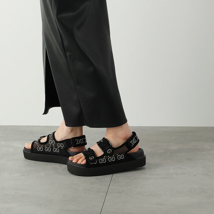 楽天市場】GUCCI グッチ サンダル 701158 F13A0 レディース クリスタル 
