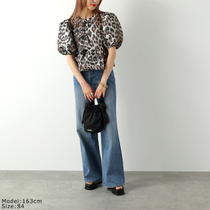 楽天市場】GANNI ガニー ブラウス 3D Jacquard Peplum Blouse F7623 
